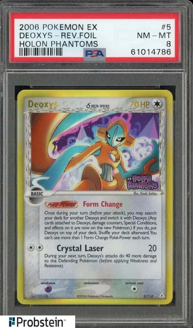 2006 Pokemon EX Holon Phantoms #5 Deoxys Reverse Foil PSA 8 NM-MT