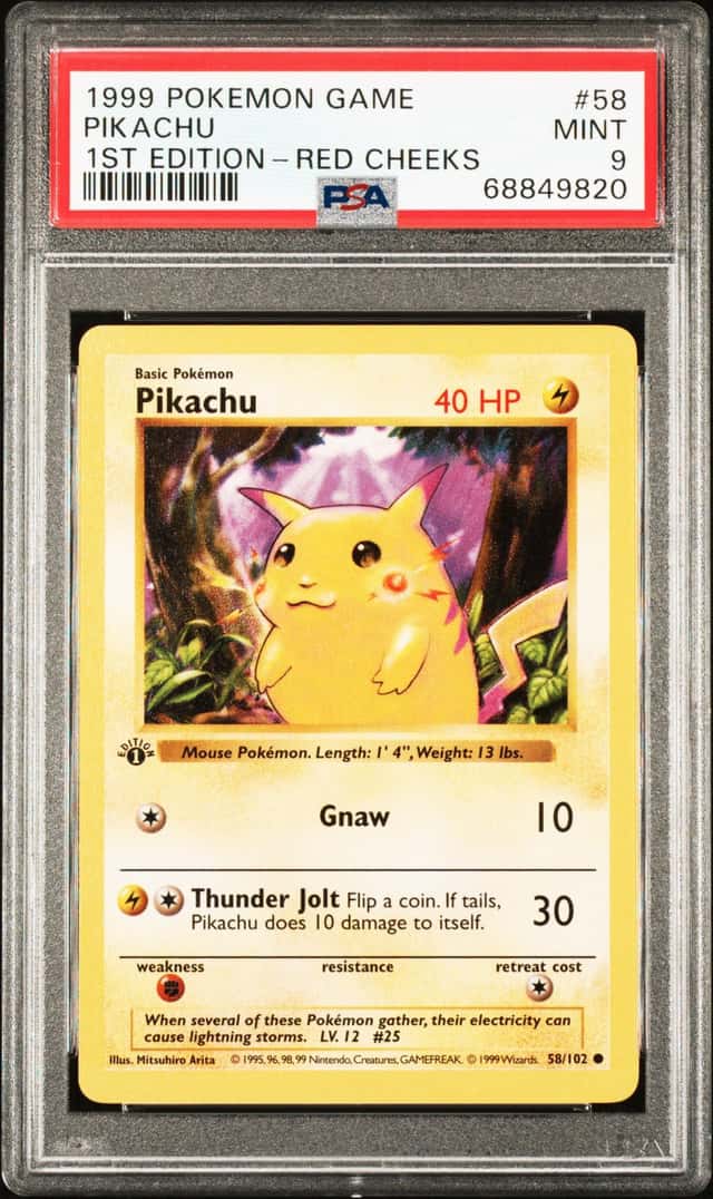 Pokémon Pikachu 58 1st Edition Base Set PSA Trading...