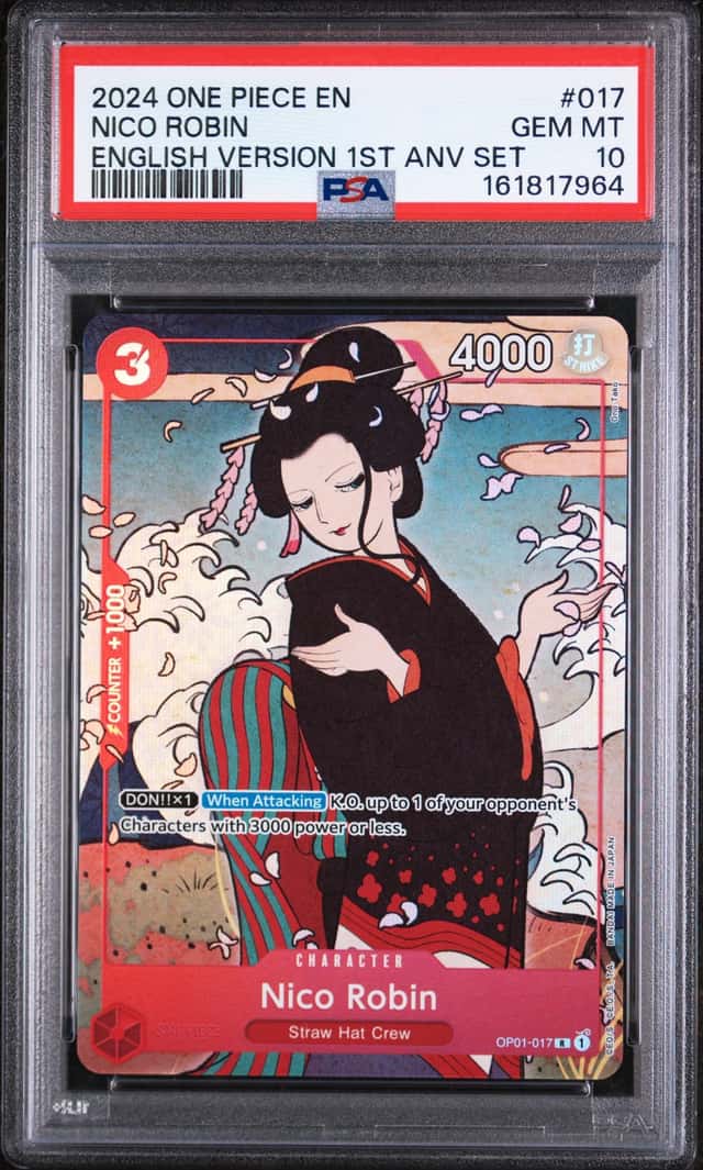 2024 One Piece English Version 1st Anniversary Set #017 Nico Robin PSA 10