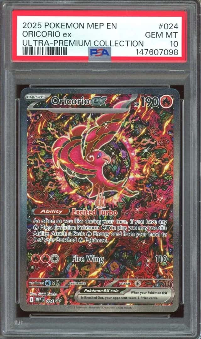 2025 Pokemon TCG Mega Evolution Promos #024 Oricorio ex Ultra Premium PSA 10