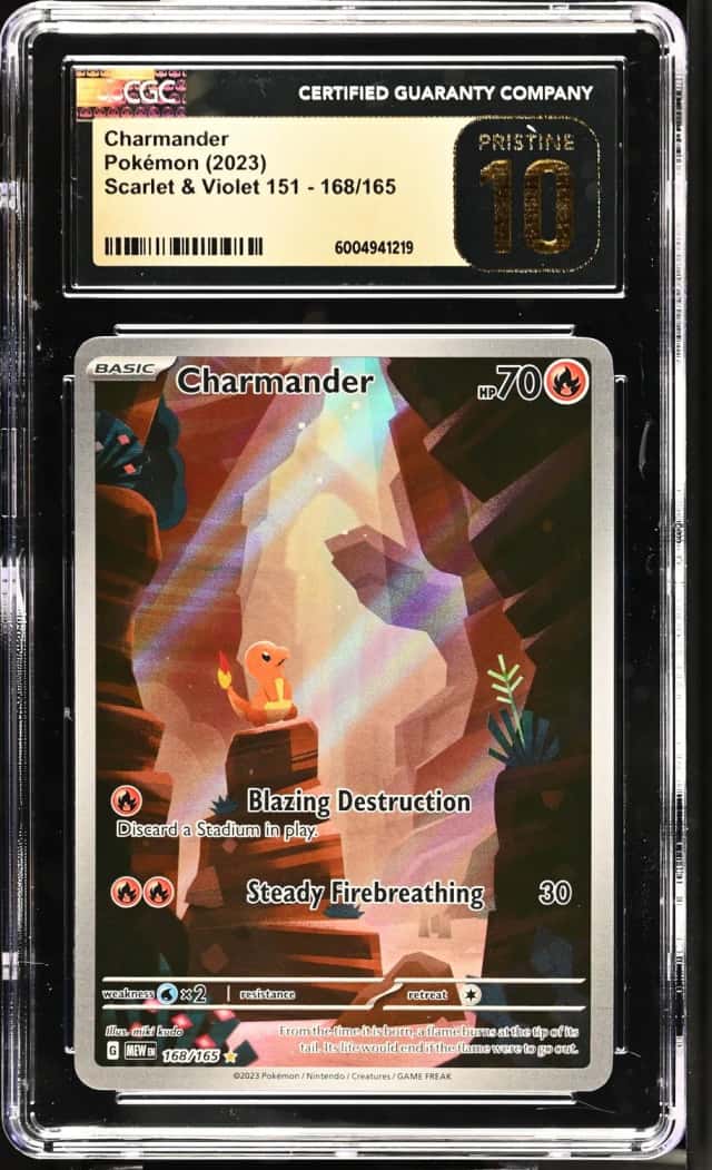 Pokémon Charmander 2023 Scarlet & Violet 151 168/165 CGC Holo CGC PRISTINE 10