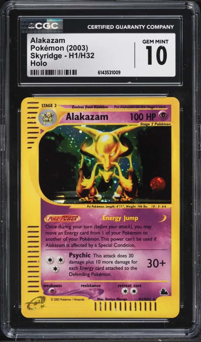2003 Pokemon Skyridge Holo Alakazam #H1 CGC 10 GEM MINT