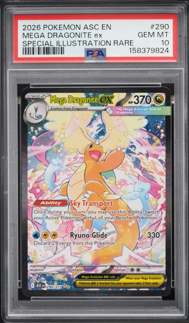 2026 Pokemon Mega Evolution Ascended Heroes SIR Mega Dragonite EX #290 PSA 10 GEM MINT
