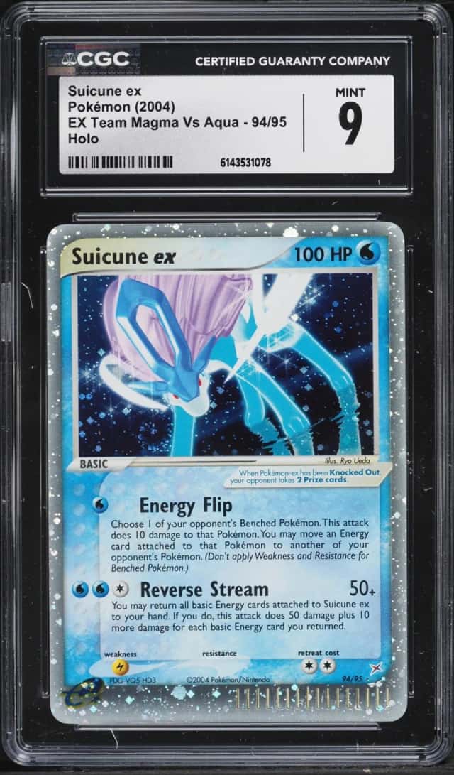 2004 Pokemon EX Team Magma VS Aqua Holo Suicune EX #94 CGC 9 MINT