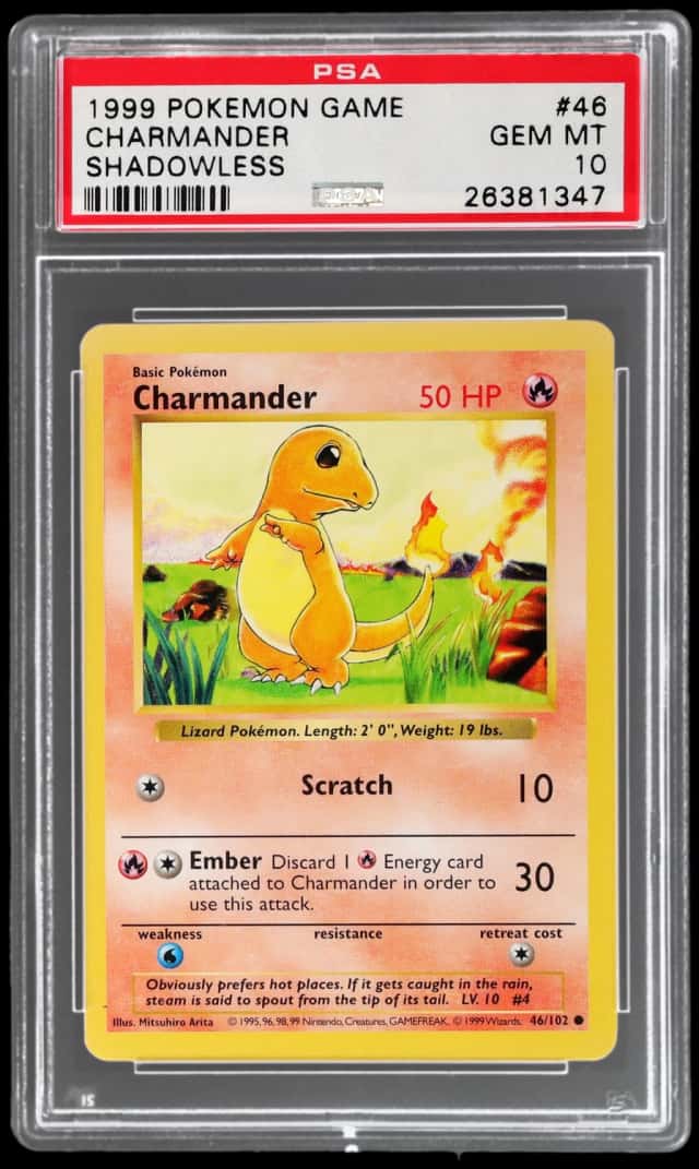 1999 Pokemon Game Shadowless Charmander #46