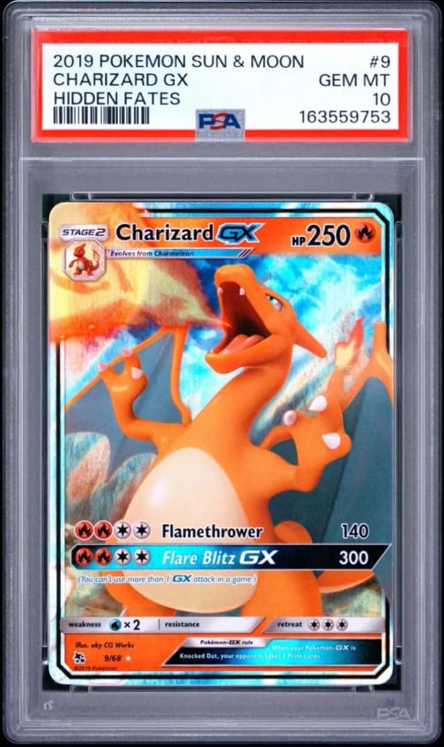 2019 CHARIZARD GX FULL ART HOLO FOIL PSA 10 9/68 POKEMON HIDDEN FATES