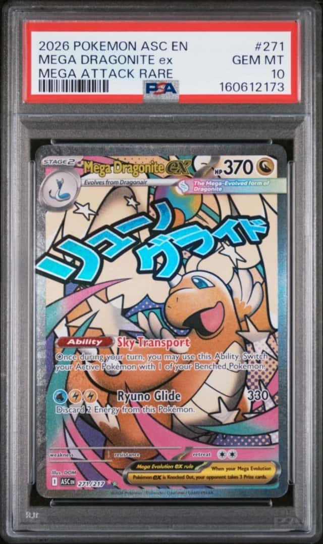 PSA 10 MEGA DRAGONITE EX 271/217 MEGA ATTACK RARE ASCENDED HEROES POKEMON
