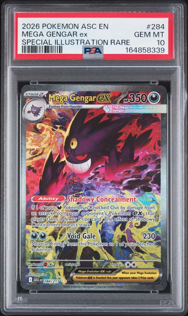 2026 Pokémon Ascended ASC EN #284 Mega Gengar EX Special Illustration PSA 10
