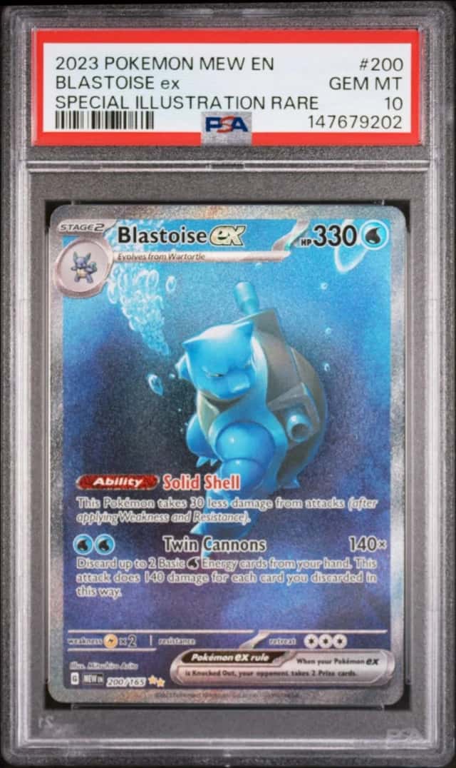 2023 Pokemon SV 151 200 Blastoise EX Special Illustration Rare PSA 10 147679202