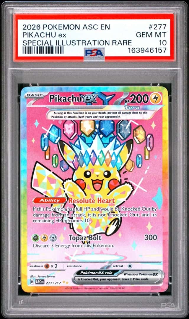 2026 POKEMON ASC EN-ASCENDED HEROES SPECIAL ILLUSTRATION RARE PIKACHU EX PSA 10