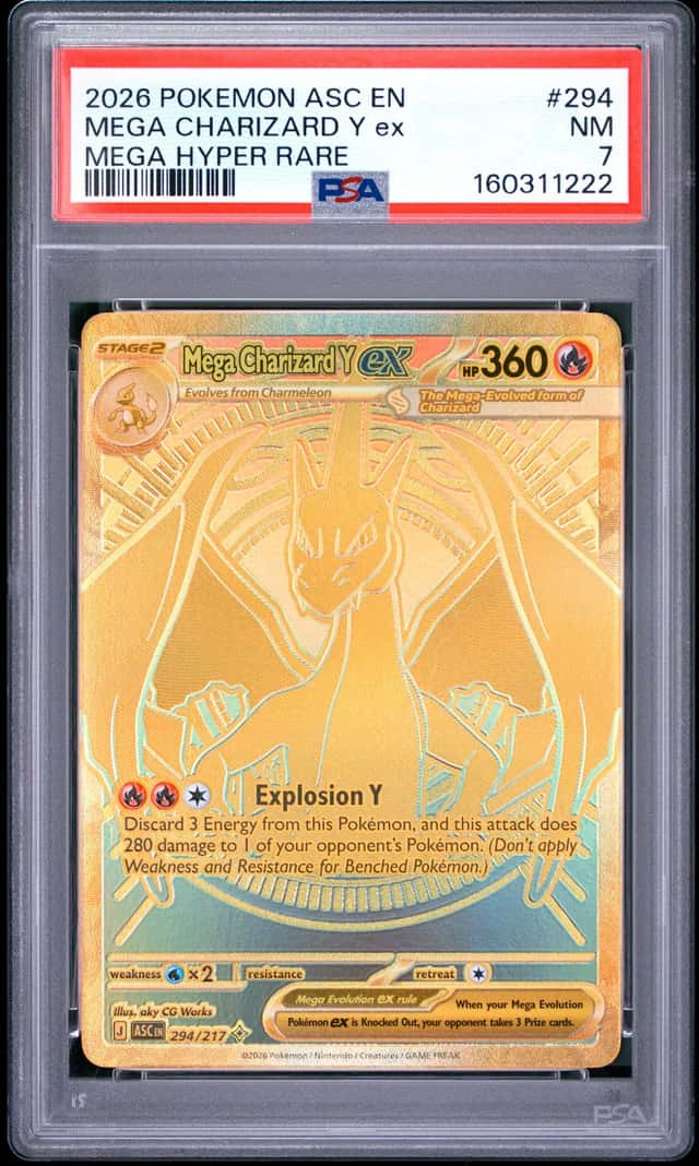 2026 POKEMON ASC EN-ASCENDED HEROES MEGA HYPER RARE MEGA CHARIZARD Y EX PSA 7
