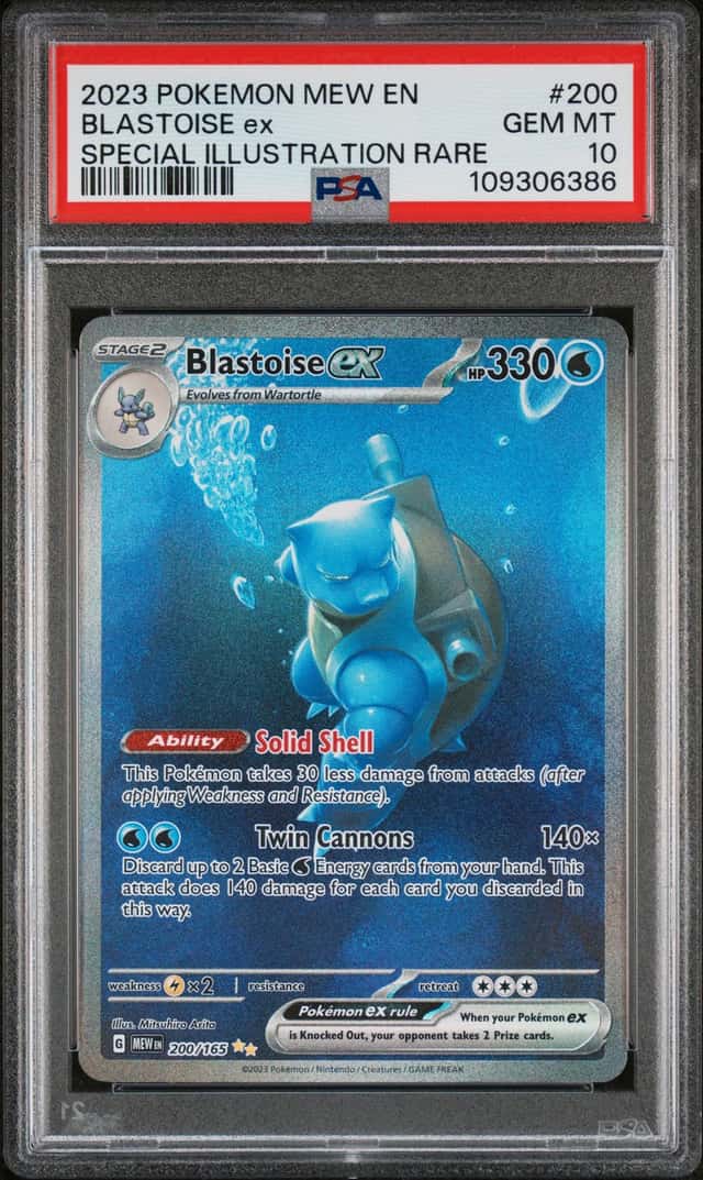 Blastoise EX 2023 Pokémon MEW EN SIR Illustration Rare 200/165 PSA 10 GEM MINT