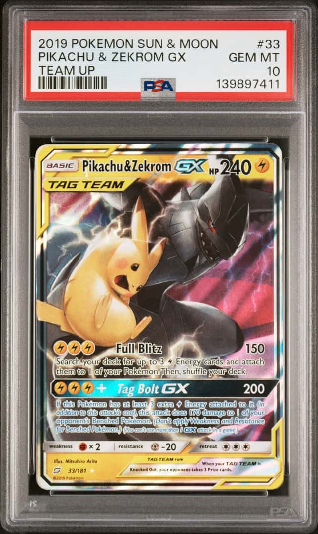 2019 Pokemon Sun and Moon Team Up Pikachu/Zekrom Gx #33
