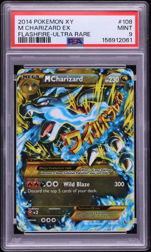2014 Pokemon XY Flashfire Holo M Charizard EX #108 PSA 9 MINT