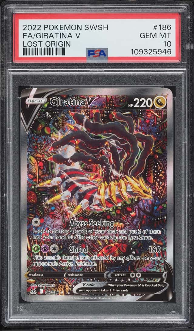 2022 Pokemon Sword & Shield Lost Origin Alt Art Giratina V #186 PSA 10 GEM MINT