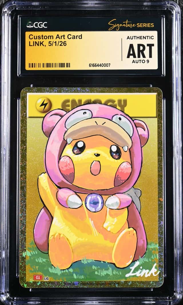 Pokemon CGC AUTH AUTO 9 Custom Art Card Pikachu LINK 2023 #LIG CLL Japanese