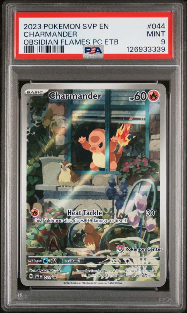 Pokémon TCG Obsidian Flames Charmander C044 Pokemon Center Stamped Promo PSA 9