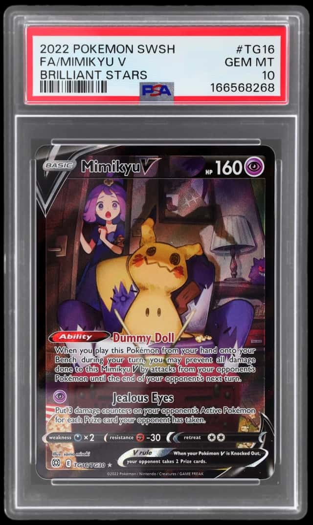 2022 Pokemon Sword and Shield Brilliant Stars Trainer Gallery Mimikyu V #TG16