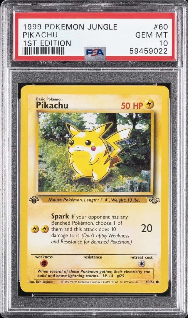1999 POKEMON JUNGLE 1ST EDITION #60 PIKACHU PSA 10