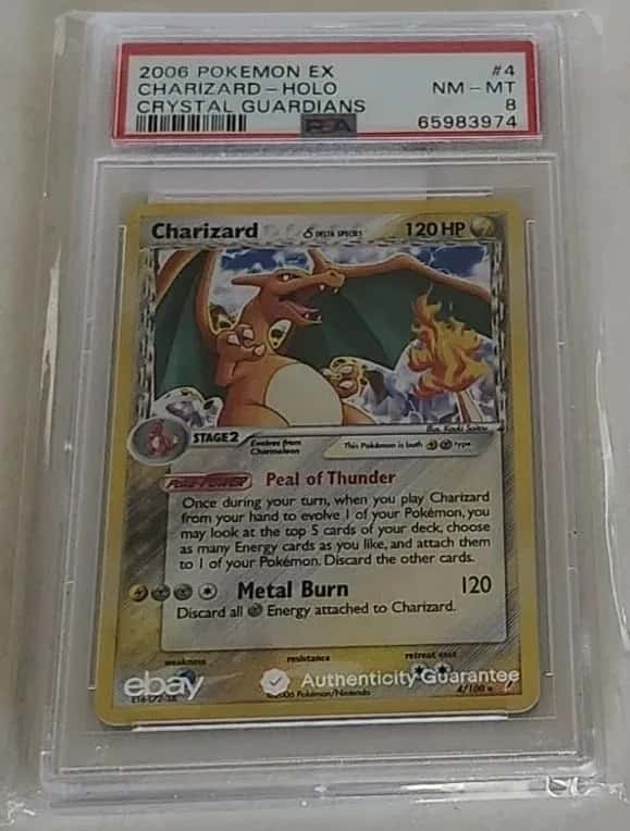 Charizard Delta Species 4/100 EX Crystal Guardians Holo vintage PSA 8 Pokemon
