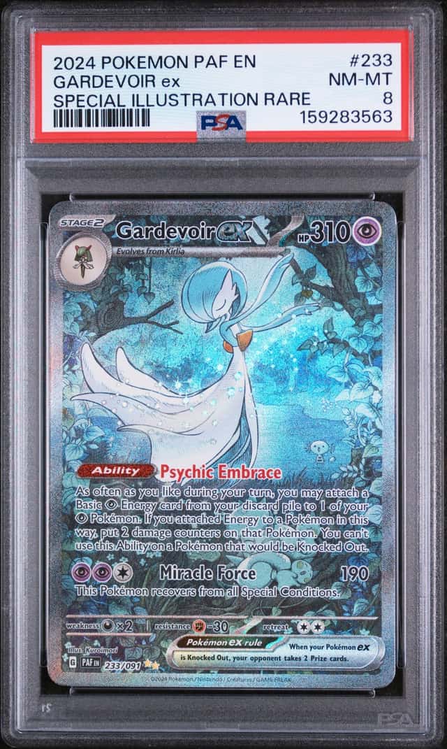 2024 Pokemon Paldean Fates Gardevoir ex #233/091 PSA 8