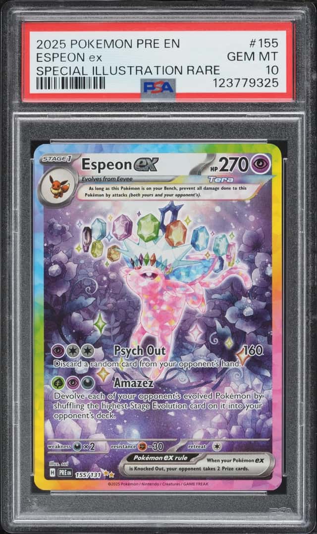 2025 Pokemon Scarlet & Violet Prismatic Evolutions SIR Espeon Ex #155 PSA 10 GEM MINT