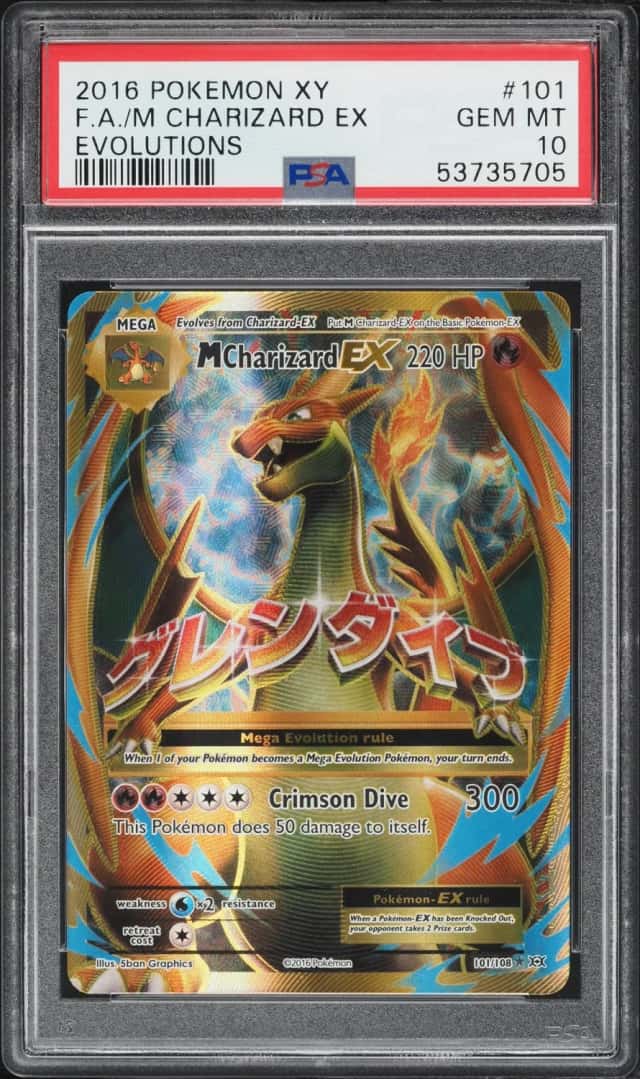 2016 Pokemon XY Evolutions Full Art M Charizard EX #101 PSA 10 GEM MINT