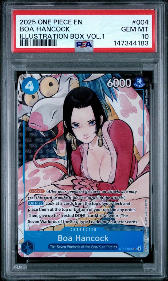 2025 ONE PIECE PROMOS ILLUSTRATION BOX VOL.1 #004 BOA HANCOCK PSA 10