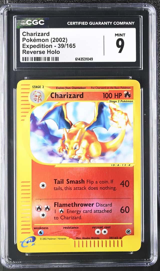 2002 Pokemon Expedition Reverse Holo Charizard #39 CGC 9 MINT