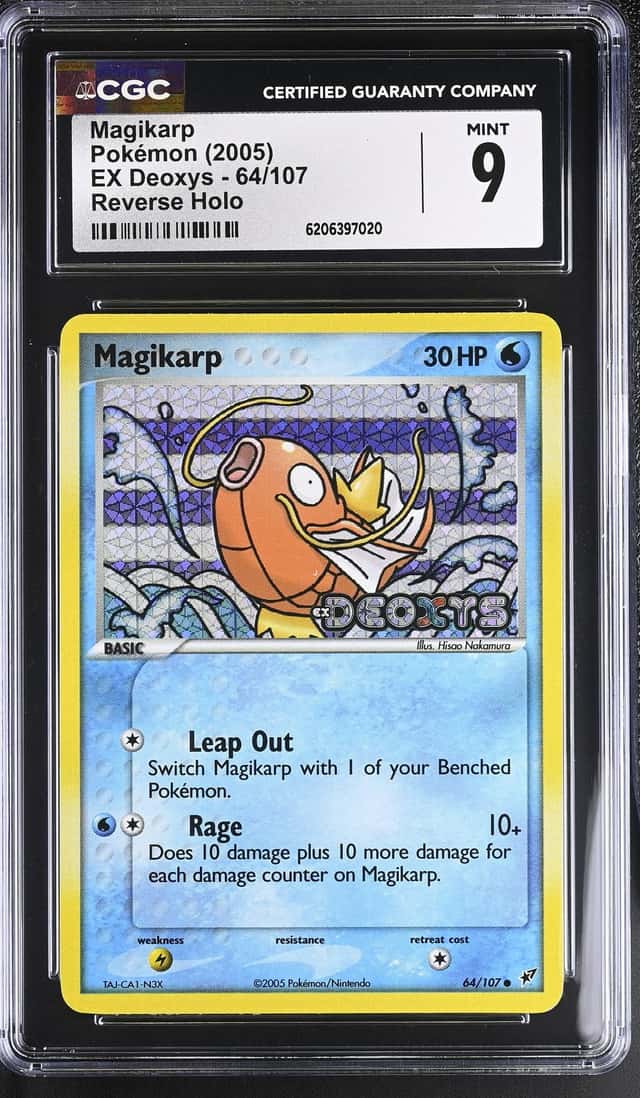 2005 Pokemon EX Deoxys Reverse Holo Magikarp #64 CGC 9 MINT