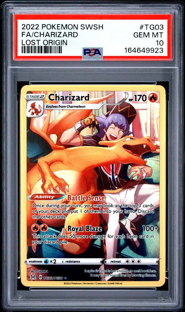 Pokemon Charizard Lost Origin Full Art TG03/TG30 PSA 10 Gem Mint