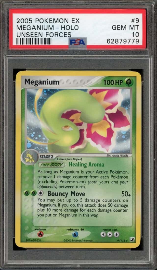 Pokemon Meganium EX Unseen Forces Holo Rare #9 PSA 10 Gem Mint