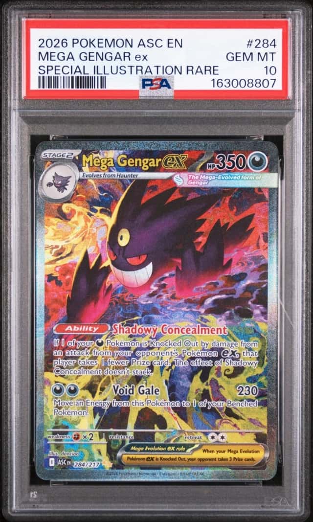 2026 POKEMON ASCENDED HEROES SPECIAL ILLUSTRATION RARE MEGA GENGAR EX PSA 10