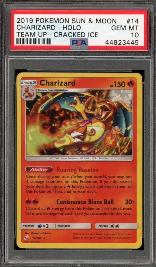 Pokemon Charizard Holo Team Up 14/181 Cracked Ice PSA 10 Gem Mint