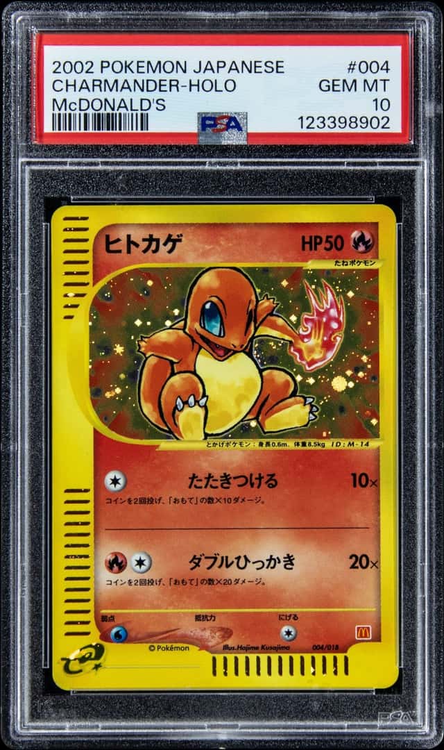 2002 Pokemon Japanese McDonald's Holo #004 Charmander - PSA GEM MT 10