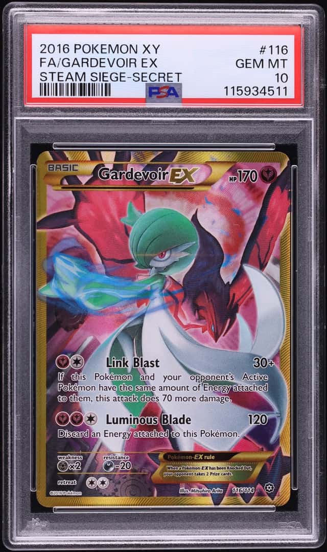 2016 Pokemon XY Steam Siege SEC Gardevoir EX #116 PSA 10 GEM MINT