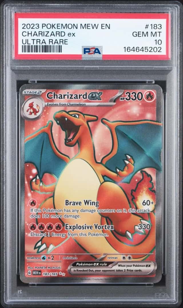2023 POKEMON MEW EN-151 ULTRA RARE #183 CHARIZARD EX PSA 10