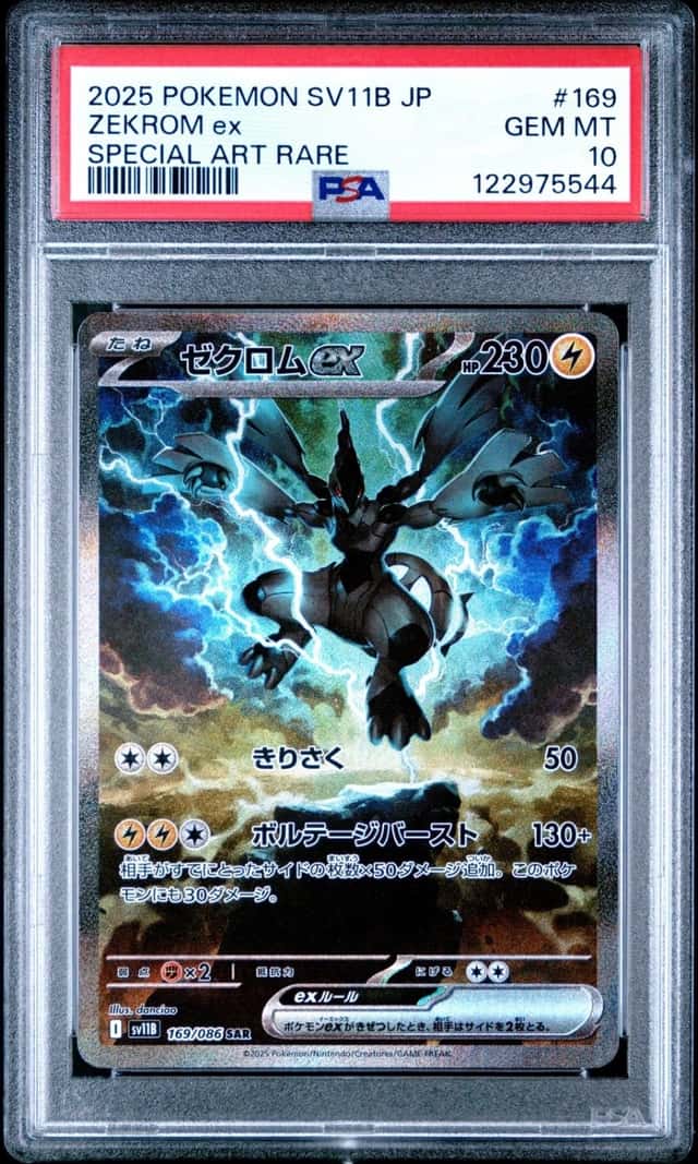 Pokemon Zekrom ex Black Bolt 169 Special Art Rare Japanese PSA 10 Gem Mint