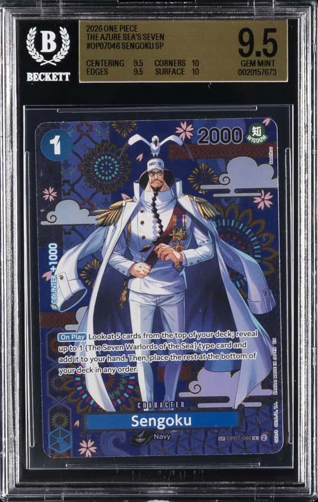2026 ONE PIECE SENGOKU SP #OP07046 THE AZURE SEAS SEVEN BGS 9.5
