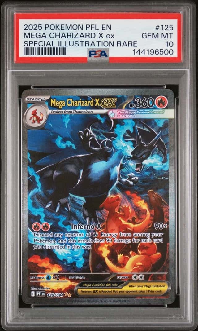 Pokemon Mega Charizard X ex Phantasmal Flames 125/094 SIR PSA 10 Gem Mint