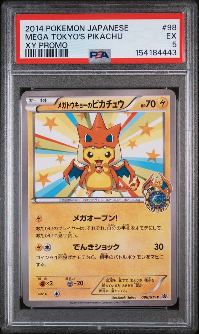 Pokemon TCG 2014 Mega Tokyo's Pikachu 098/XY-P XY Promo Holo EX PSA 5