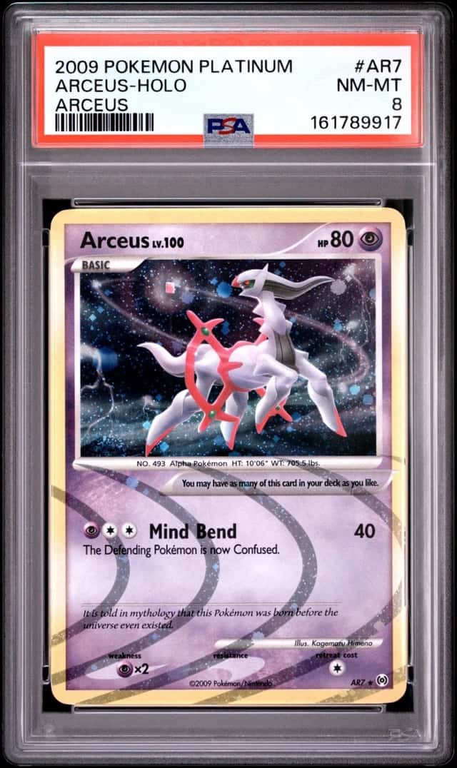 Pokemon Arceus Holo Arceus AR7 PSA 8