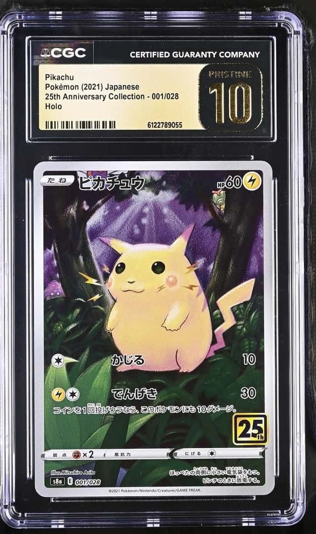CGC Pristine 10 Pikachu 001/028 Holo Japanese 25th Anniversary Collection 2021
