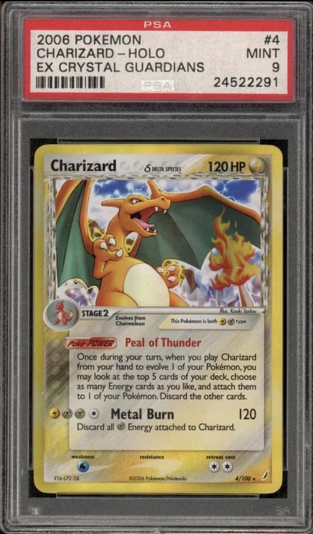 Pokemon Charizard Holo Crystal Guardians 4/100 PSA 9 Mint