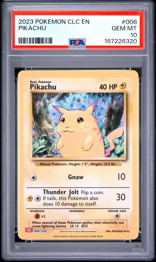 2023 POKEMON CLC-CLASSIC CHARIZARD & HO-OH EX DECK #008 PIKACHU PSA 10