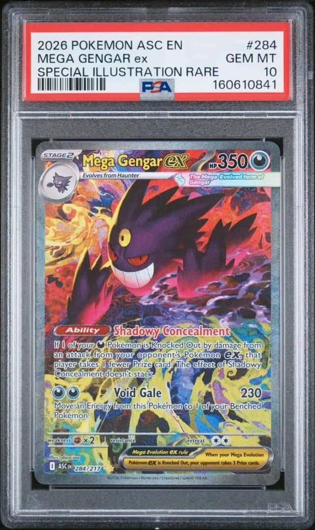 POKEMON MEGA GENGAR ex 2026 ASC EN-ASC HEROES #284 SP ILLUS RARE PSA 10