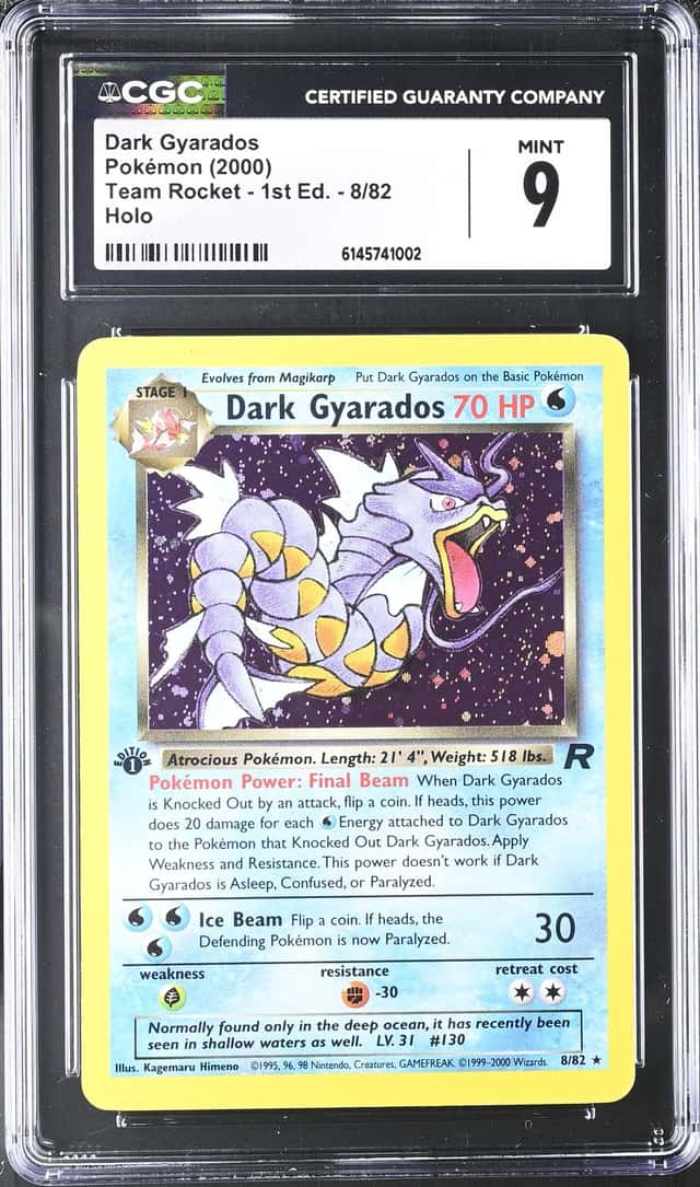 Pokémon Dark Gyarados 8 1st Edition Team Rocket CGC...