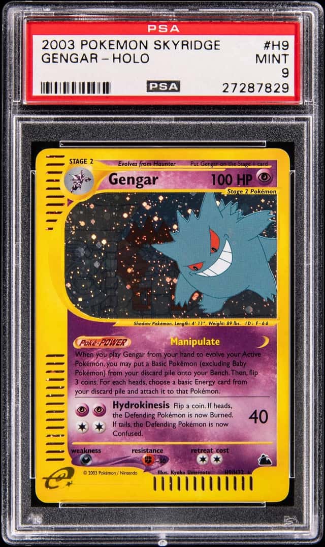 2003 Pokemon Skyridge Holo #H9 Gengar - PSA MINT 9
