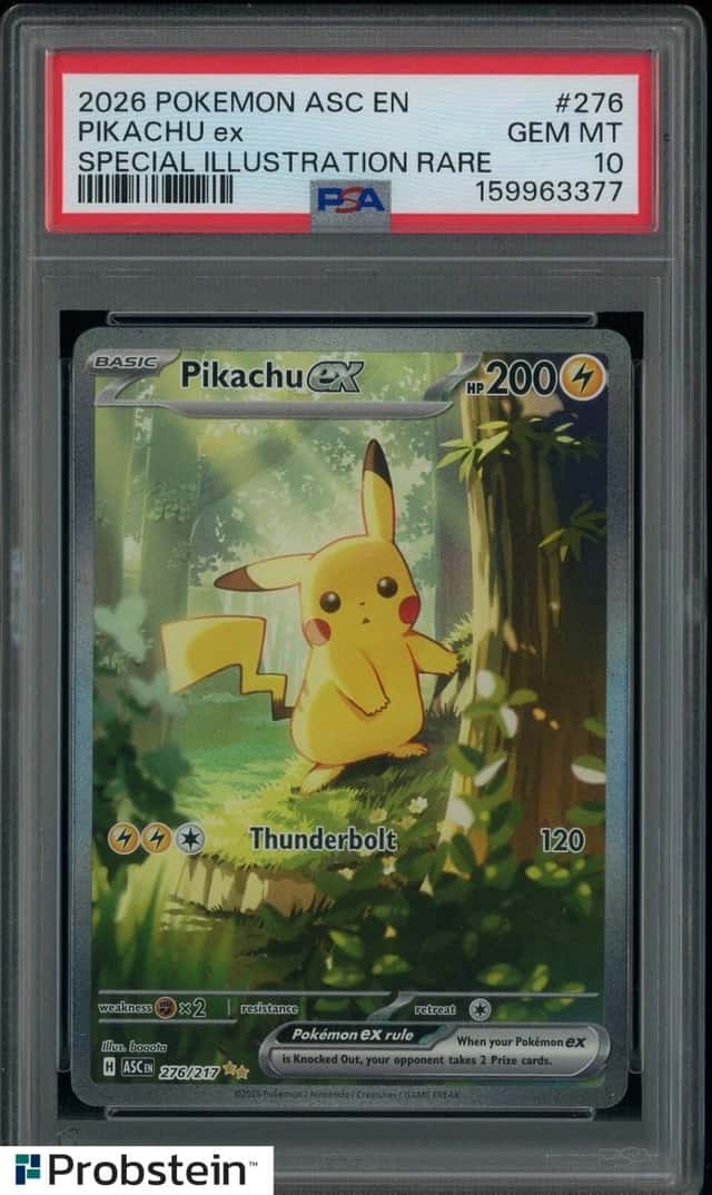 2026 Pokemon ASC EN #276 Pikachu ex Special Illustration Rare PSA 10 GEM MINT