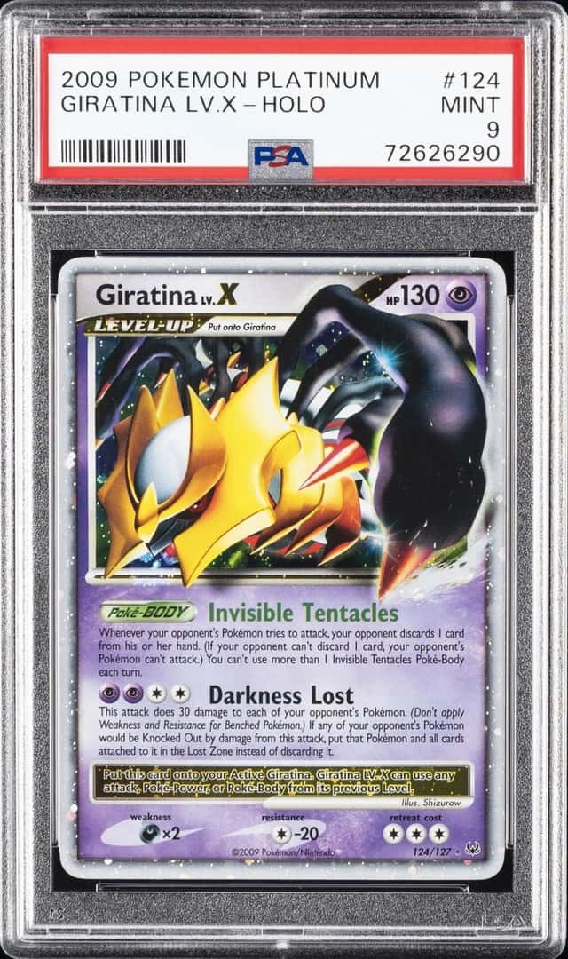 2009 POKEMON PLATINUM #124 GIRATINA LV.X-HOLO PSA 9